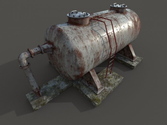 oil tank 3D Model .c4d .max .obj .3ds .fbx .stl .blend 