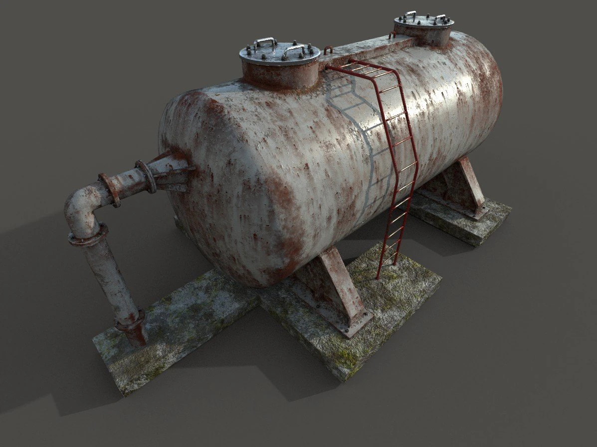 oil tank 3D Model .c4d .max .obj .3ds .fbx .stl .blend 