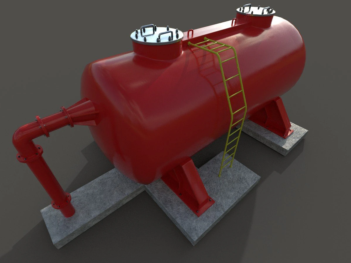 oil tank 3D Model .c4d .max .obj .3ds .fbx .stl .blend 