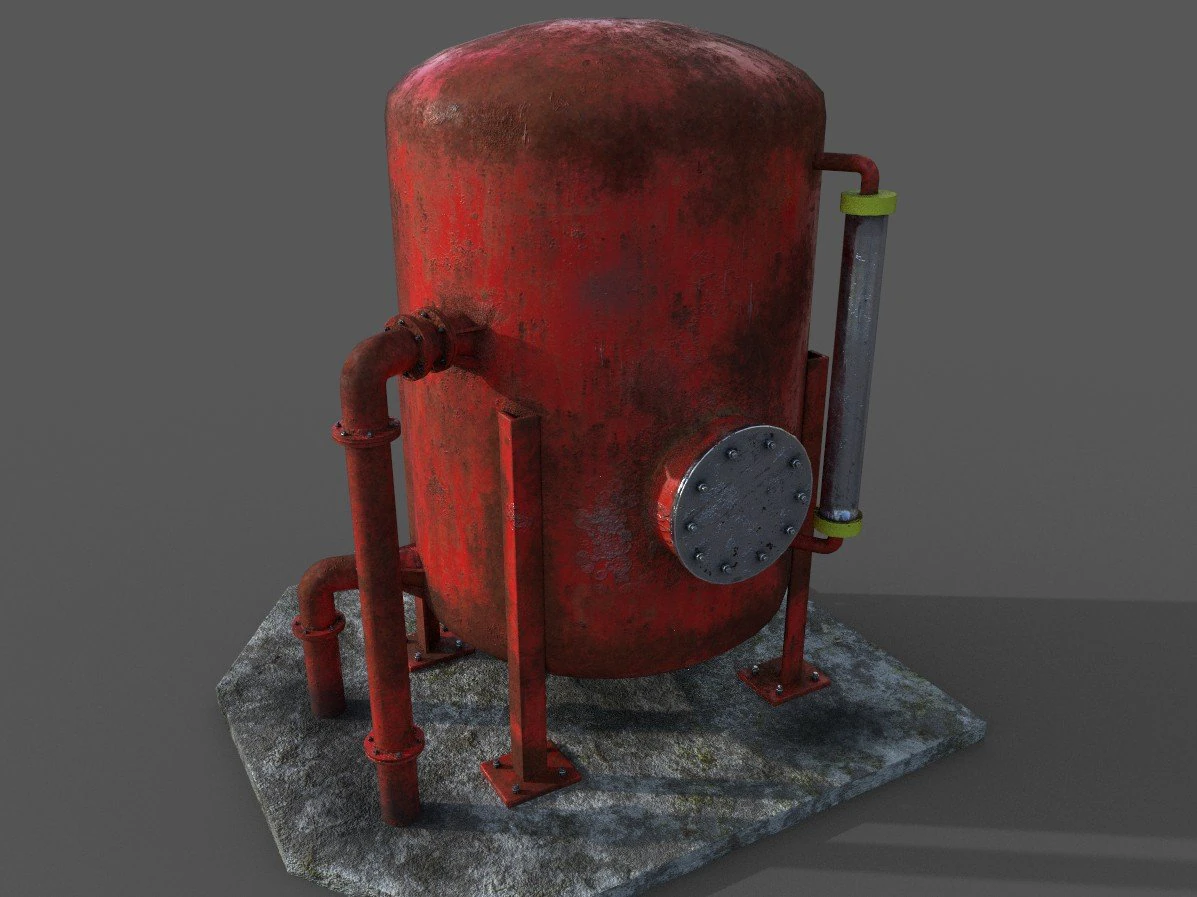 oil tank 3D Model .c4d .max .obj .3ds .fbx .stl .blend 