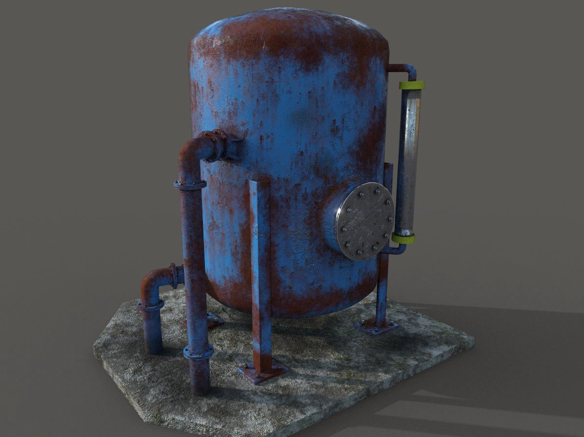 oil tank 3D Model .c4d .max .obj .3ds .fbx .stl .blend 