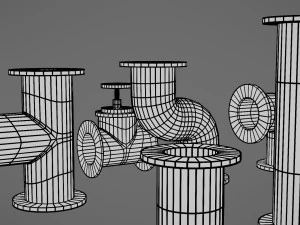pipes collection 3D Model