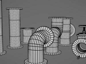 pipes collection 3D Model