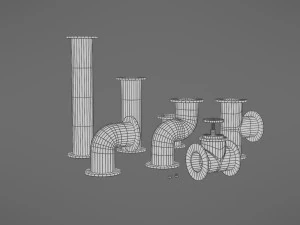 pipes collection 3D Model