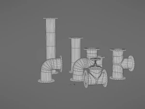 pipes collection 3D Model