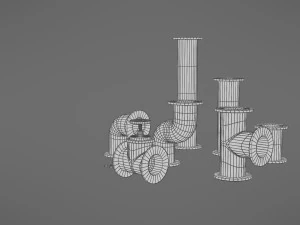 pipes collection 3D Model