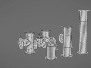 pipes collection 3D Model