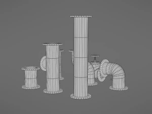 pipes collection 3D Model