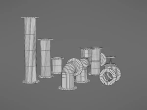 pipes collection 3D Model