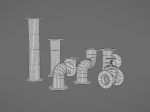 pipes collection 3D Model