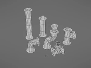 pipes collection 3D Model