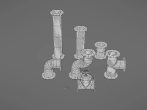 pipes collection 3D Model
