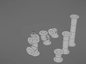 pipes collection 3D Model
