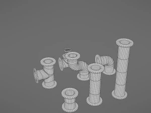 pipes collection 3D Model