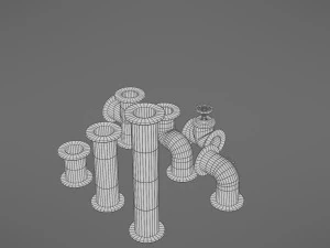 pipes collection 3D Model