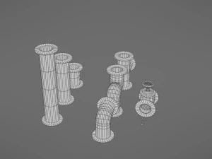 pipes collection 3D Model