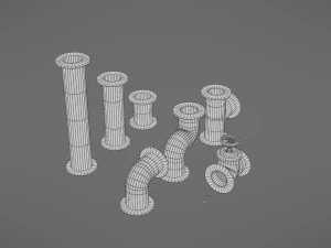 pipes collection 3D Model