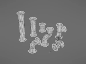 pipes collection 3D Model