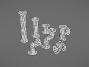 pipes collection 3D Model