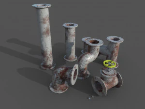 pipes collection 3D Model