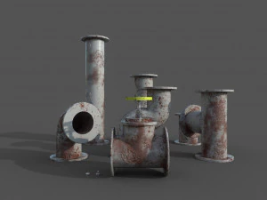 pipes collection 3D Model
