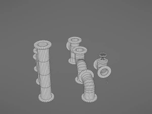pipes collection 3D Model