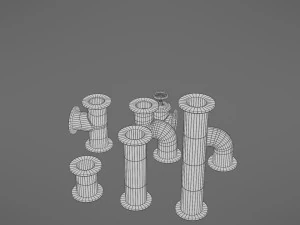 pipes collection 3D Model