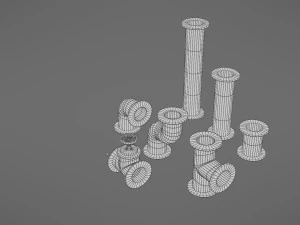 pipes collection 3D Model