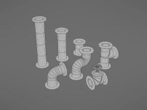pipes collection 3D Model