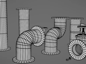 pipes collection 3D Model