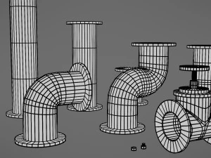 pipes collection 3D Model