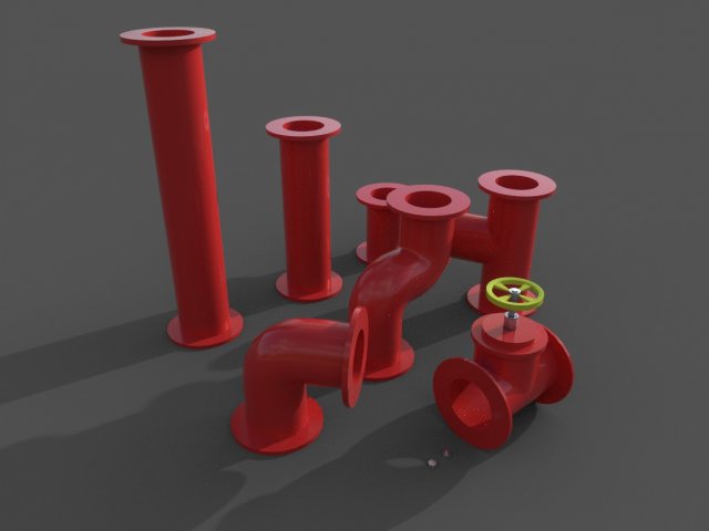 pipes collection Model 3D .c4d .max .obj .3ds .fbx .stl .blend 