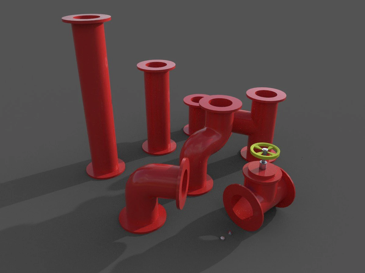 pipes collection 3D Model .c4d .max .obj .3ds .fbx .stl .blend