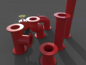 pipes collection 3D Model