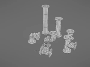 pipes collection 3D Model