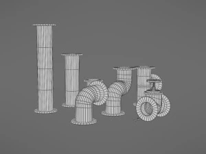 pipes collection 3D Model