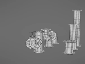 pipes collection 3D Model