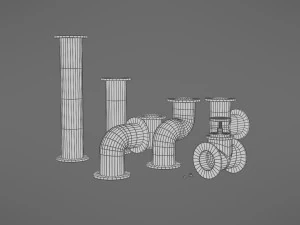 pipes collection 3D Model