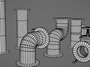 pipes collection 3D Model