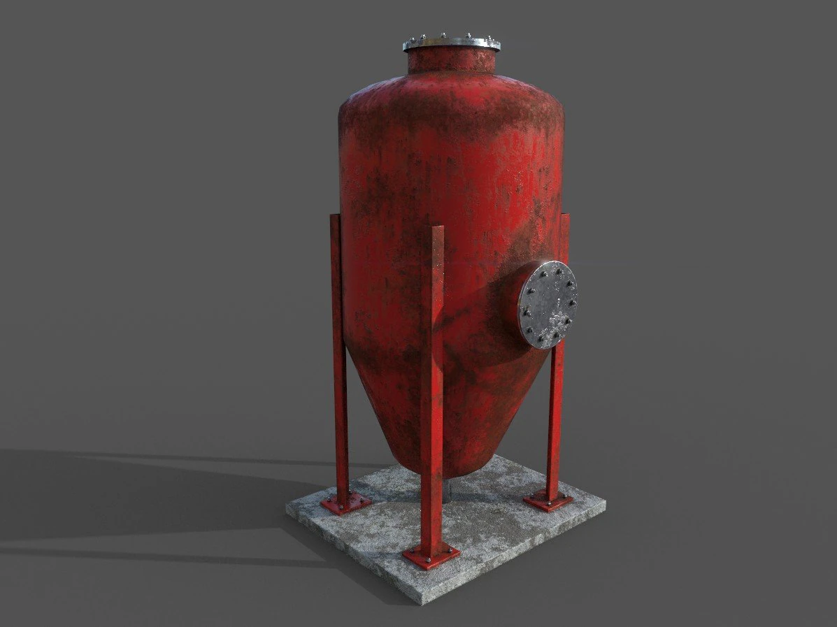 oil tank 3D Model .c4d .max .obj .3ds .fbx .stl .blend