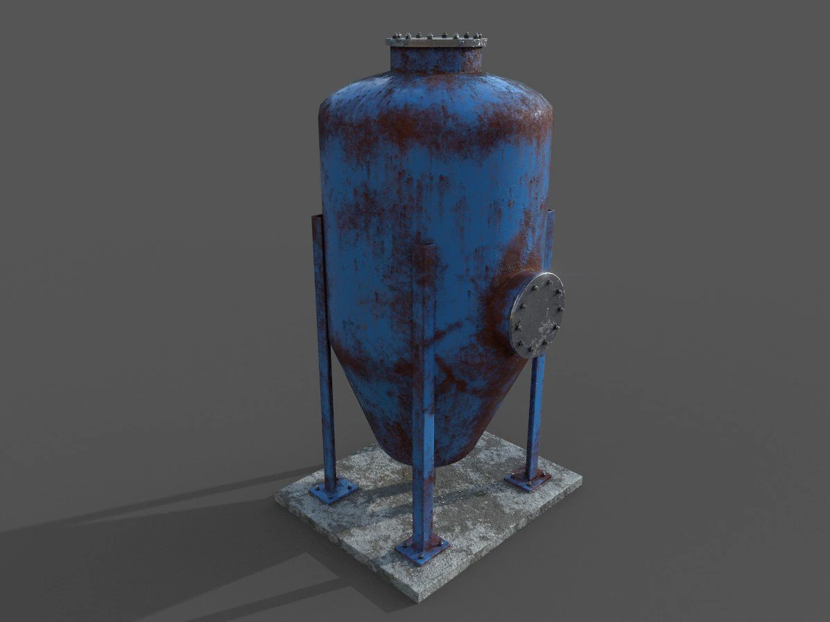 oil tank 3D Model .c4d .max .obj .3ds .fbx .stl .blend 