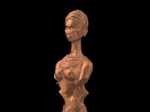 afro woman statue 3D 프린트 모델
