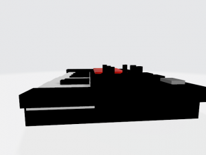 midi keyboard black Model 3D