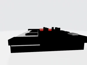 midi keyboard black 3D Model