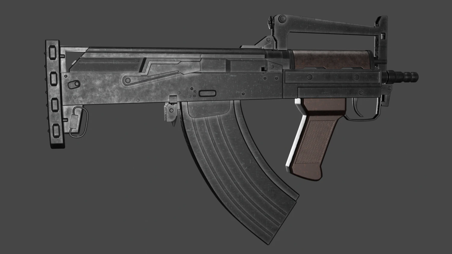 OTs-14 Groza 3D Model .c4d .max .obj .3ds .fbx .stl .blend 
