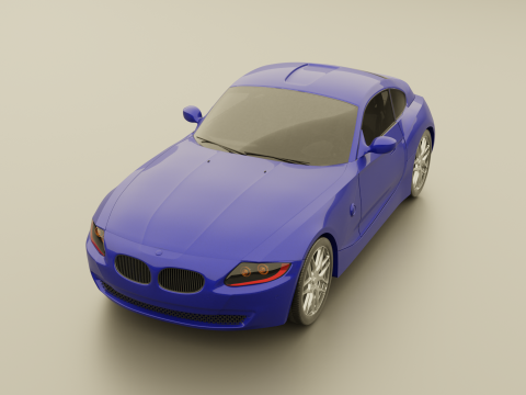 Blue model car 3D 모델