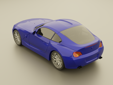 Blue model car 3D 모델