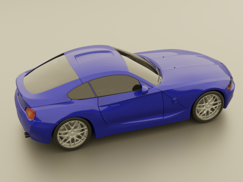 Blue model car 3D 모델