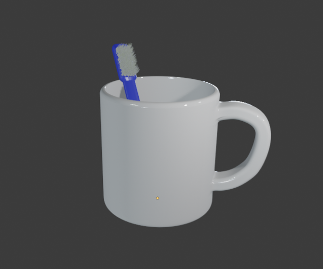 cup toothbrush 3D 프린트 모델 .c4d .max .obj .3ds .fbx .stl .blend 