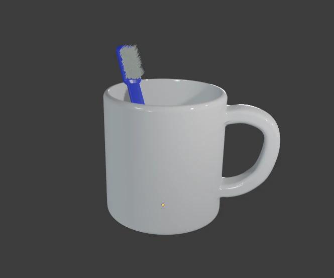 cup toothbrush 3D Print Model .c4d .max .obj .3ds .fbx .stl .blend 